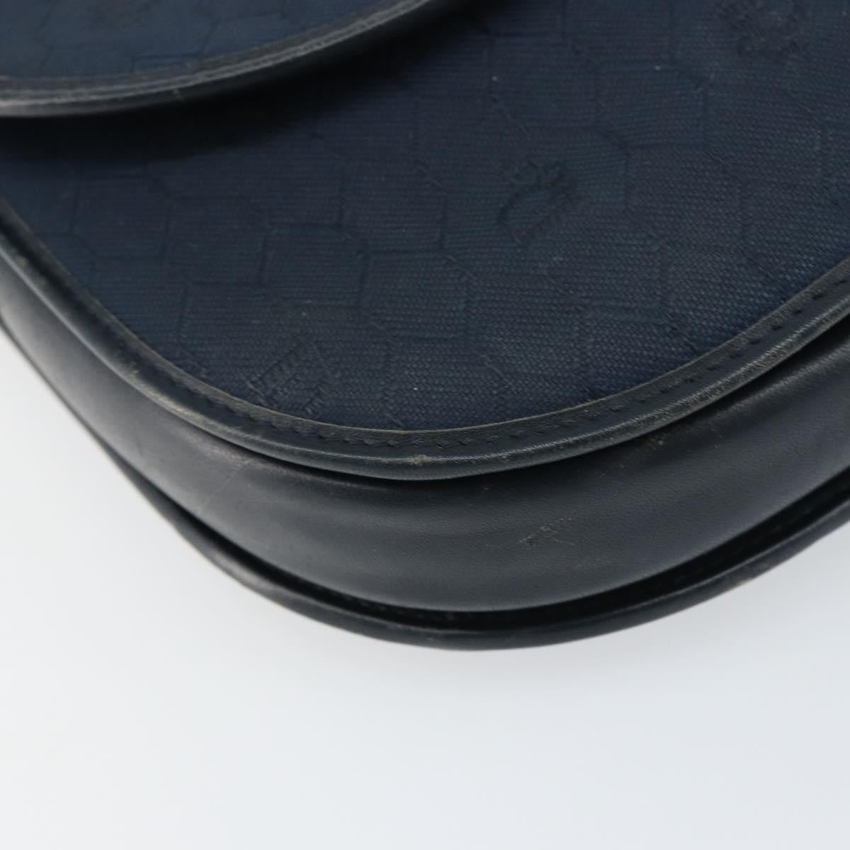 Christian Dior Vintage Honeycomb Shoulder Bag Canvas Navy Canvas Shoulder Bag Bag (Pre-Owned)