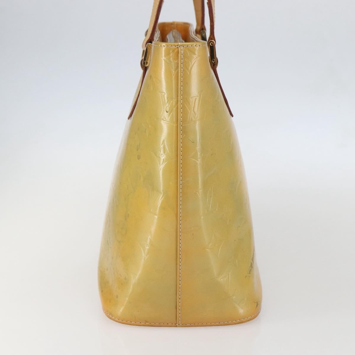Louis Vuitton Houston Handbag Monogram Vernis Beige Patent_Leather Tote Bag