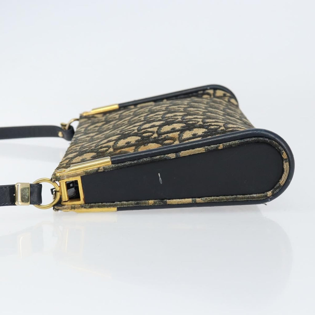Christian Dior Vintage Trotter Shoulder Bag Canvas Navy Canvas Shoulder Bag Bag (Pre-Owned)