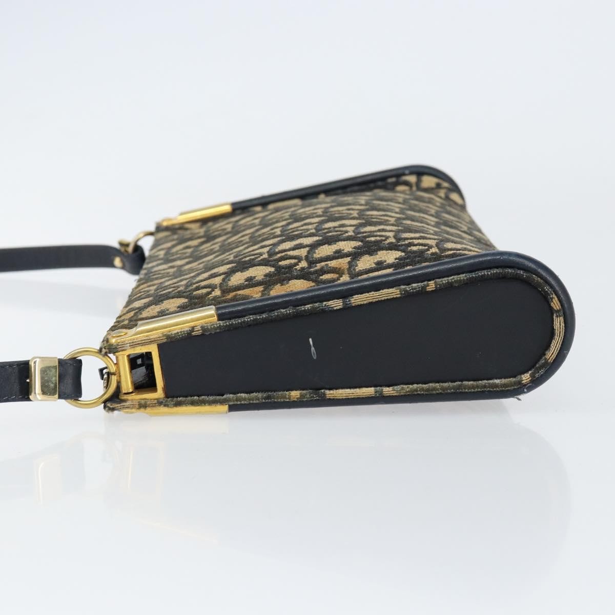 Christian Dior Vintage Trotter Shoulder Bag Canvas Navy Canvas Shoulder Bag Bag (Pre-Owned)