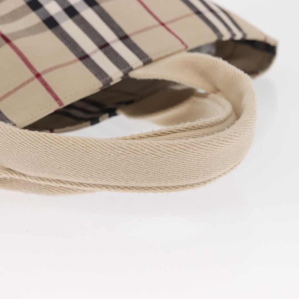 Burberry Nova Check Tote Canvas Check Pattern Beige Canvas Tote Bag