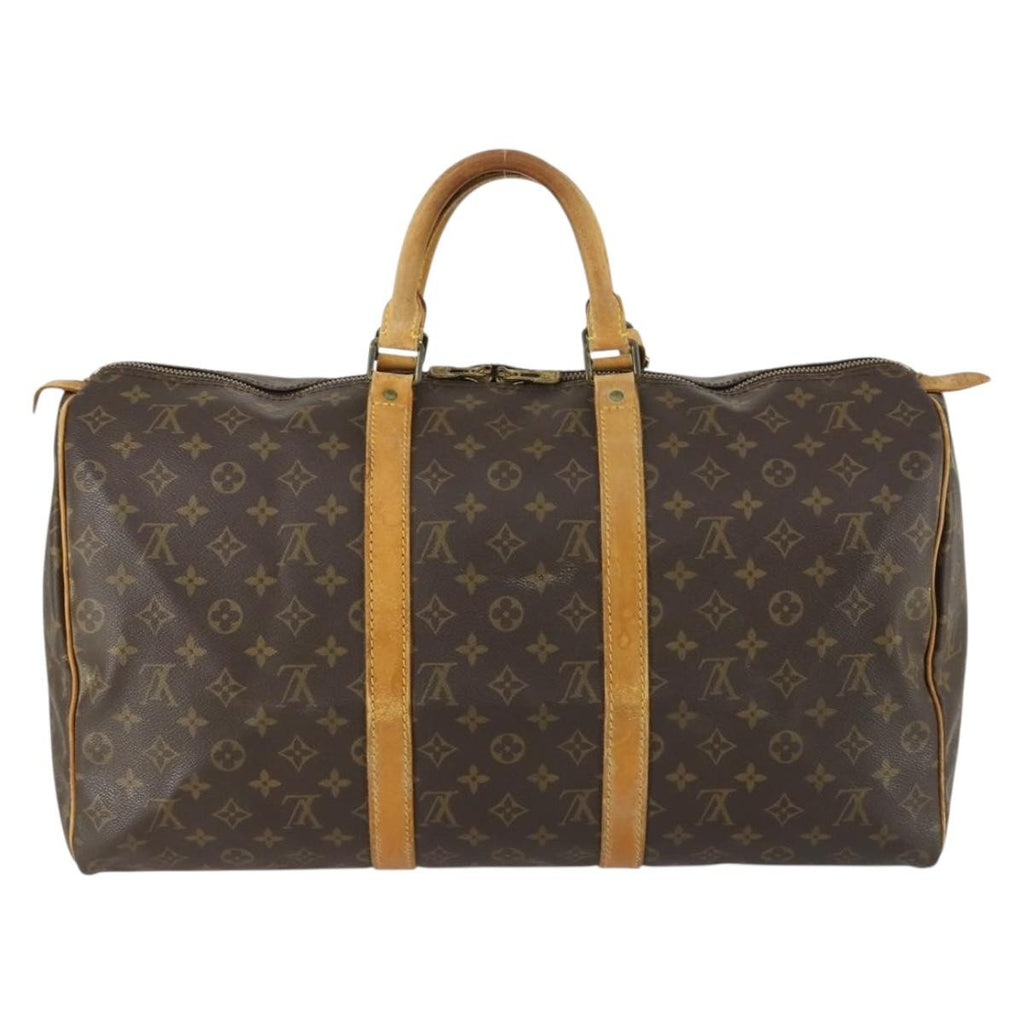 Louis Vuitton Keepall Bag Monogram Canvas Brown Canvas Travel Bag