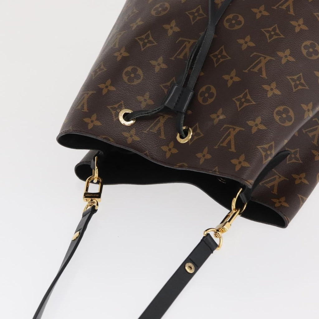 Louis Vuitton Neonoe Handbag Monogram Canvas Black Canvas Shoulder Bag