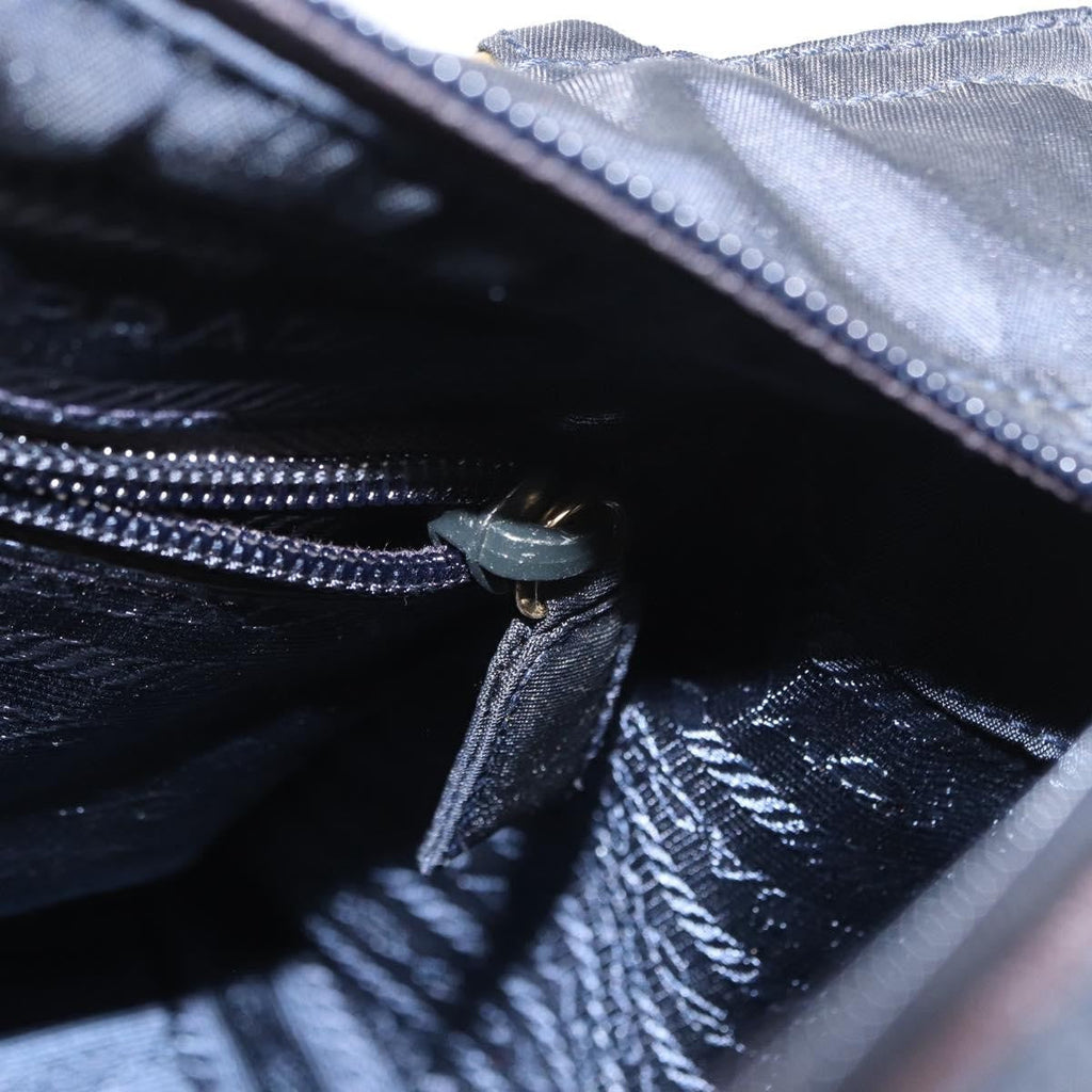 Prada Metal Handles Tote Tessuto Navy Nylon Tote Bag Bag