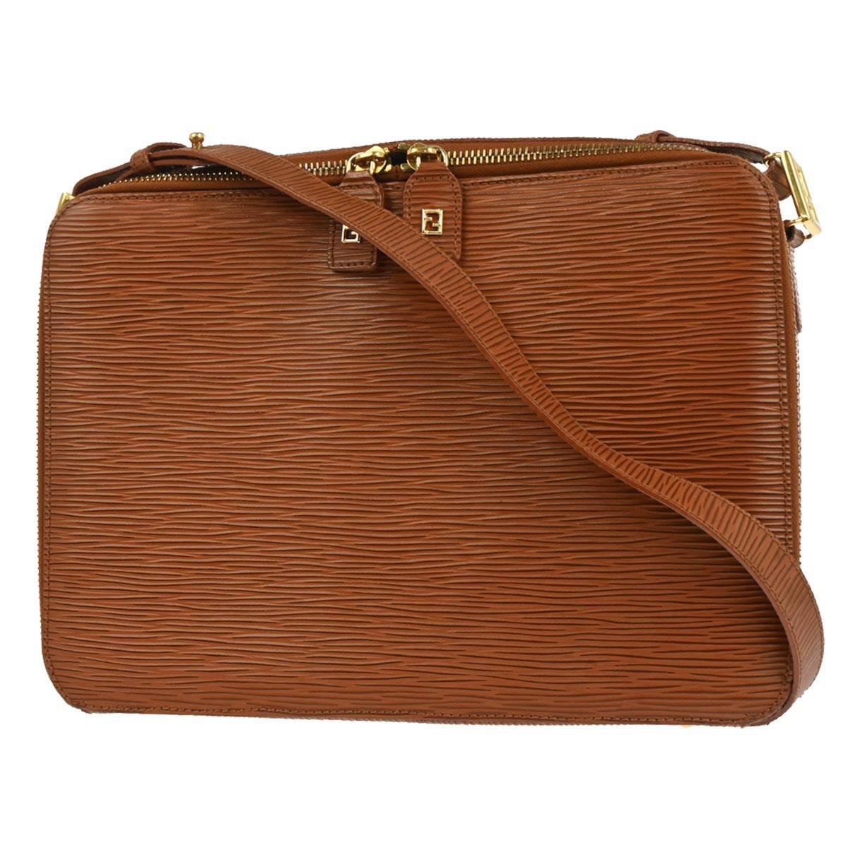 Fendi Vintage Shoulder Bag Leather Brown Leather Shoulder Bag Bag