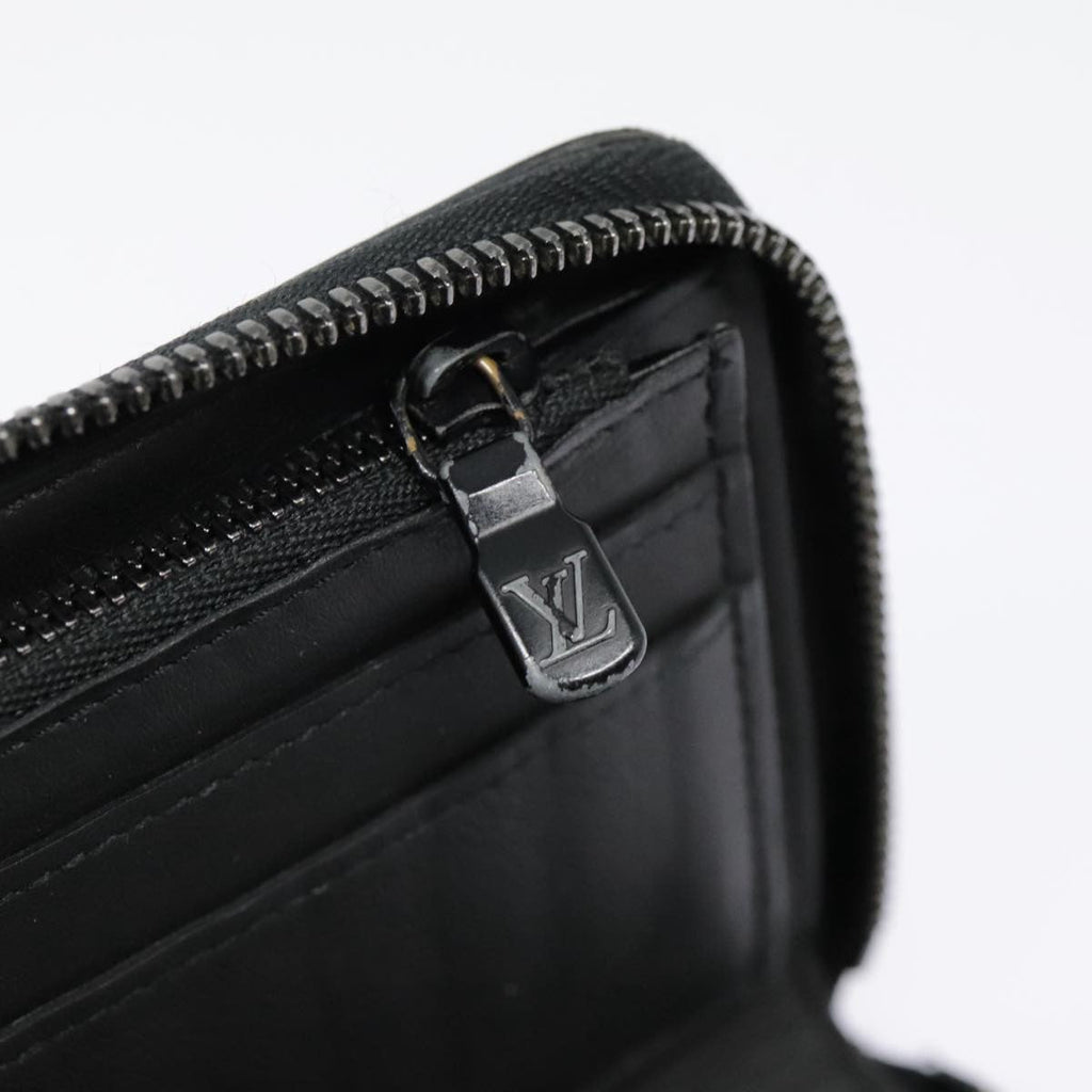 Louis Vuitton Zippy Wallet Vertical Monogram Shadow Leather Black Leather Wallets Accessory