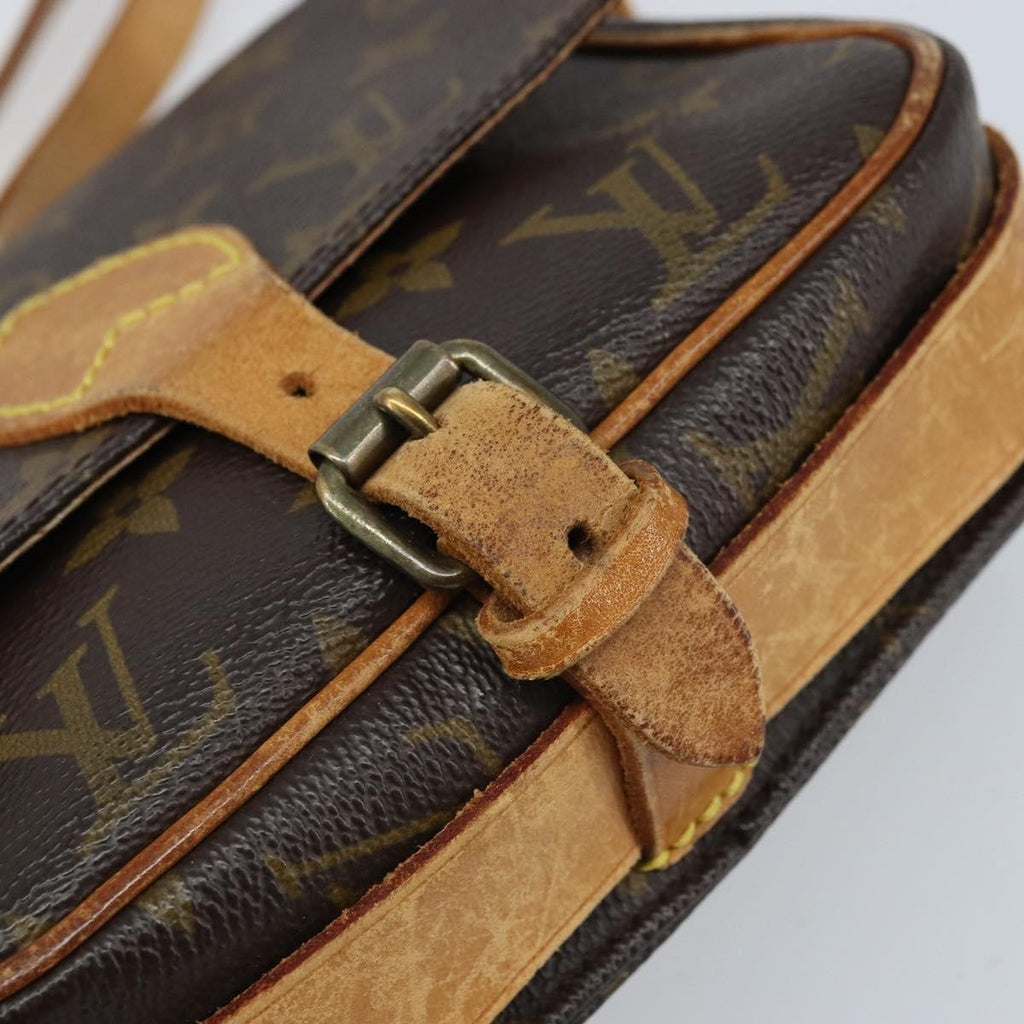Louis Vuitton Cartouchiere Handbag Monogram Canvas Brown Canvas Shoulder Bag