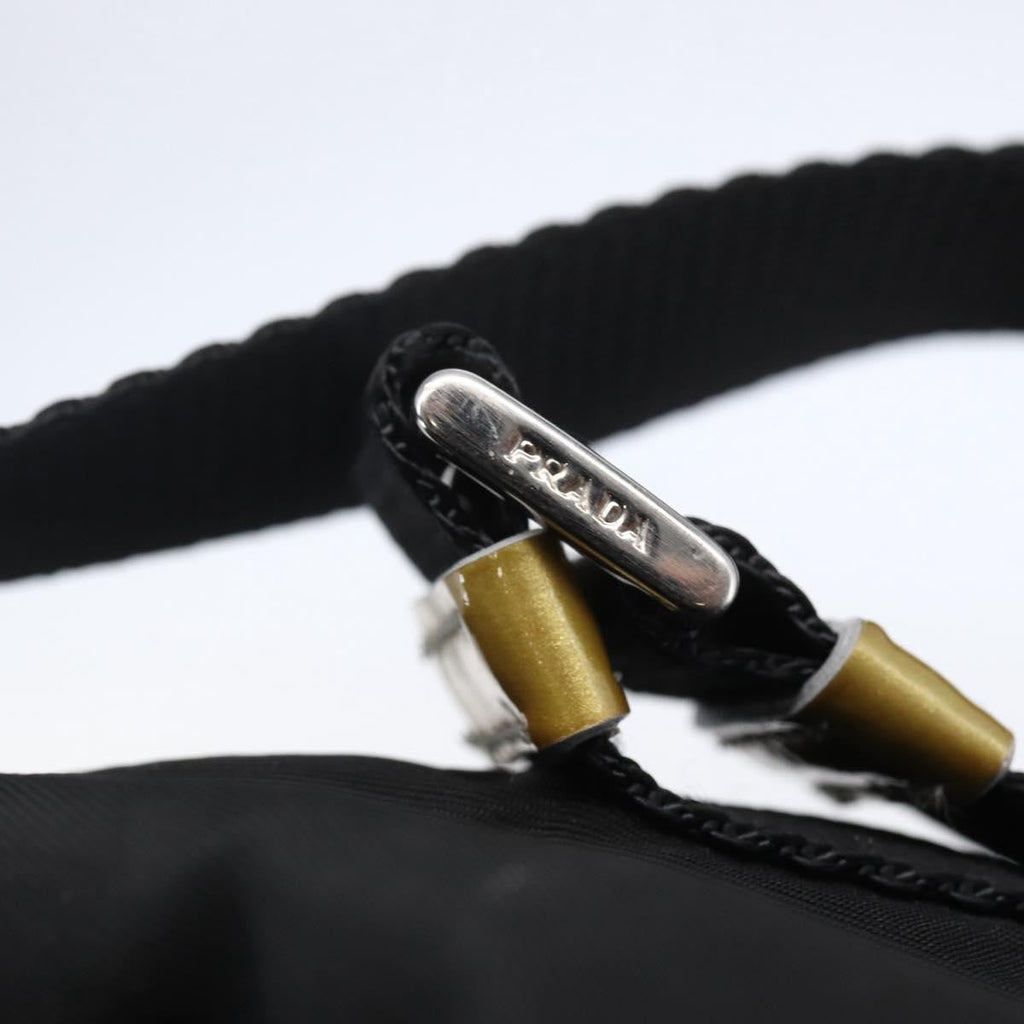 Prada Duet Drawstring Bucket Bag Tessuto Black Nylon Bag
