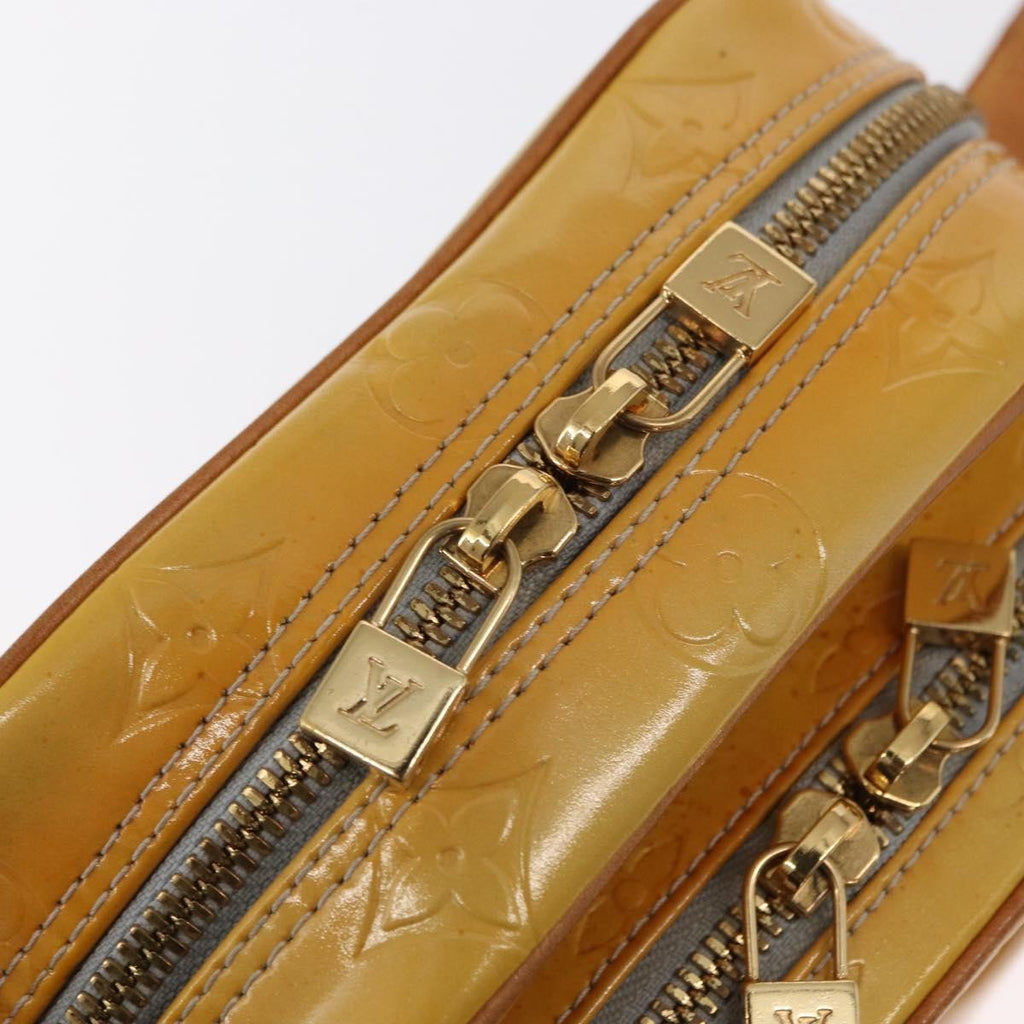 Louis Vuitton Wooster Handbag Monogram Vernis Yellow Patent_Leather Shoulder Bag