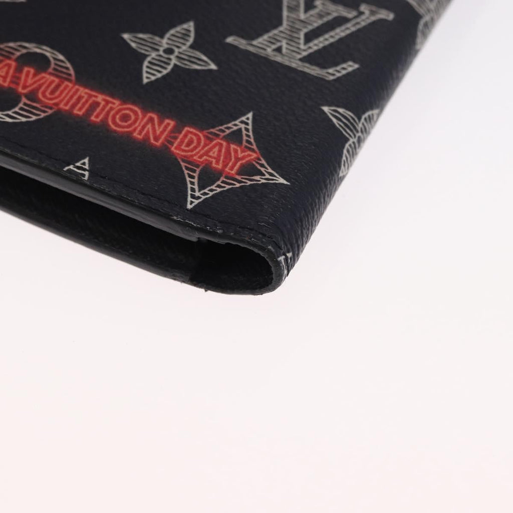 Louis Vuitton Brazza Long Bifold Wallet Monogram Comics Navy Canvas Wallets Accessory