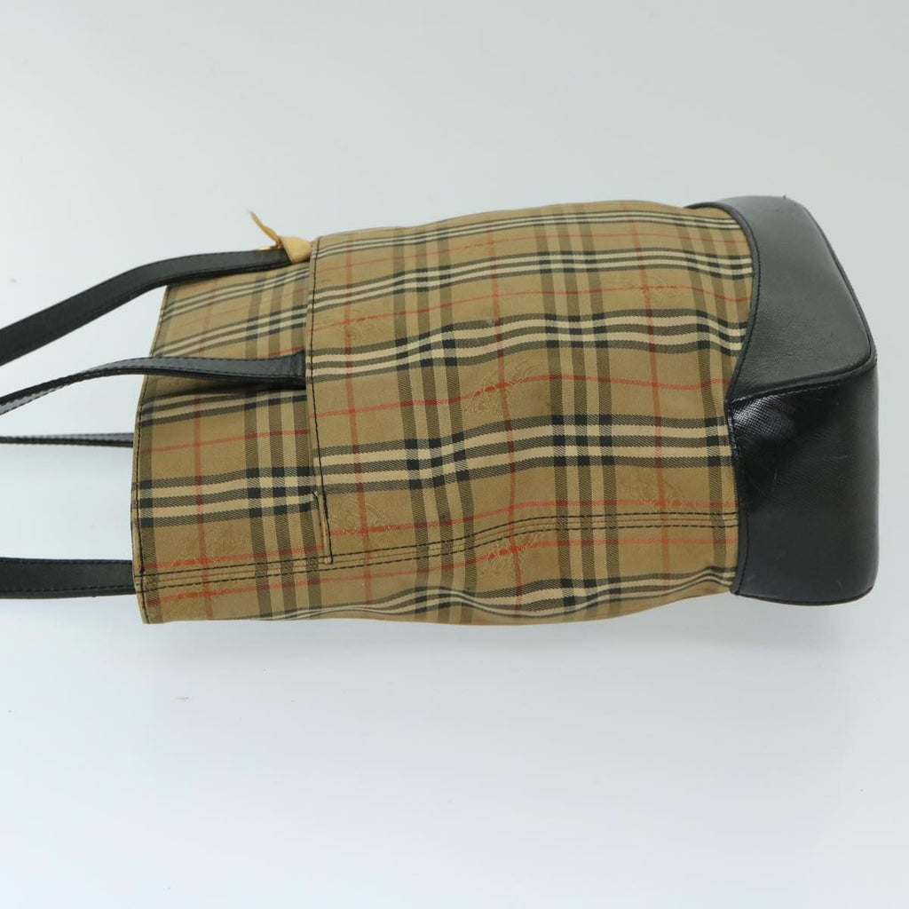 Burberry Nova Check Tote Canvas And Leather Beige Canvas Tote Bag
