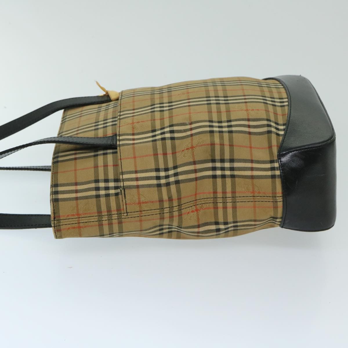Burberry Nova Check Tote Canvas And Leather Beige Canvas Tote Bag
