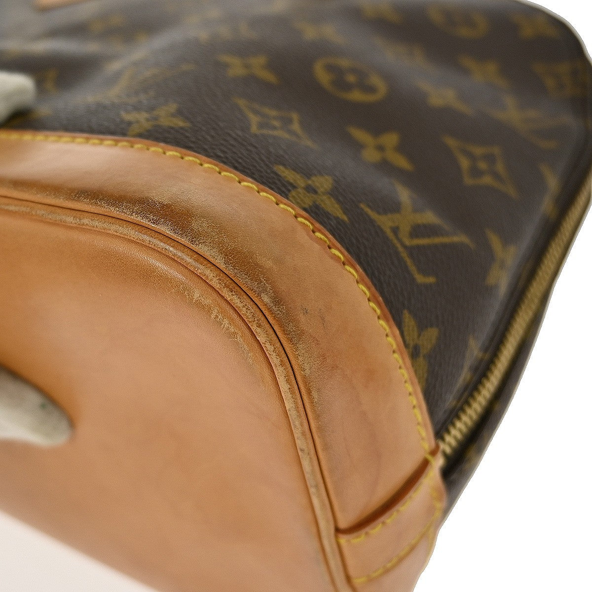 Louis Vuitton Alma Handbag Monogram Canvas Brown Canvas Handbag
