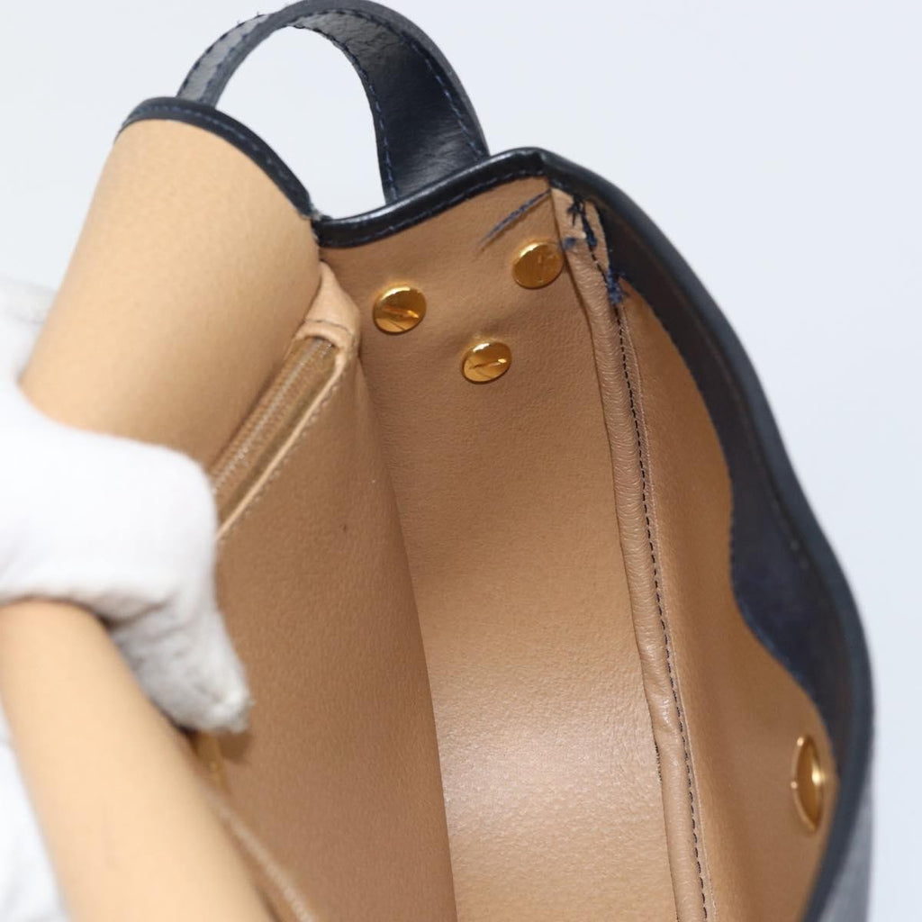 Christian Dior Trotter Shoulder Bag Canvas Navy Canvas Shoulder Bag Bag (Pre-Owned)