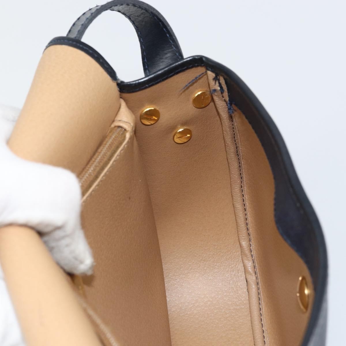 Christian Dior Trotter Shoulder Bag Canvas Navy Canvas Shoulder Bag Bag (Pre-Owned)