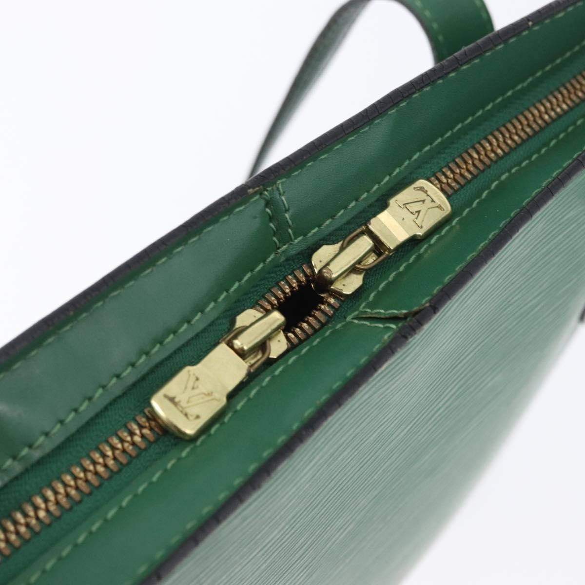 Louis Vuitton Lussac Handbag Epi Leather Green Leather Shoulder Bag