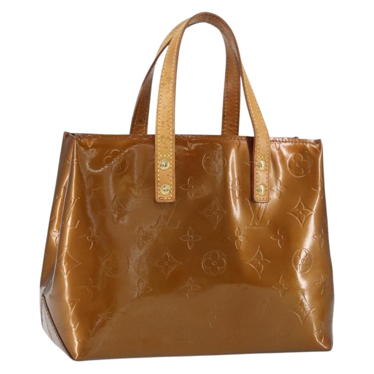 Louis Vuitton Reade Handbag Monogram Vernis Brown Patent_Leather Tote Bag