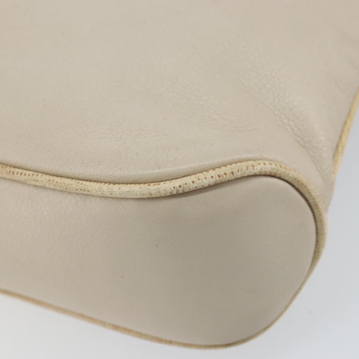 Celine Vintage Shoulder Bag Leather Beige Leather Shoulder Bag Bag