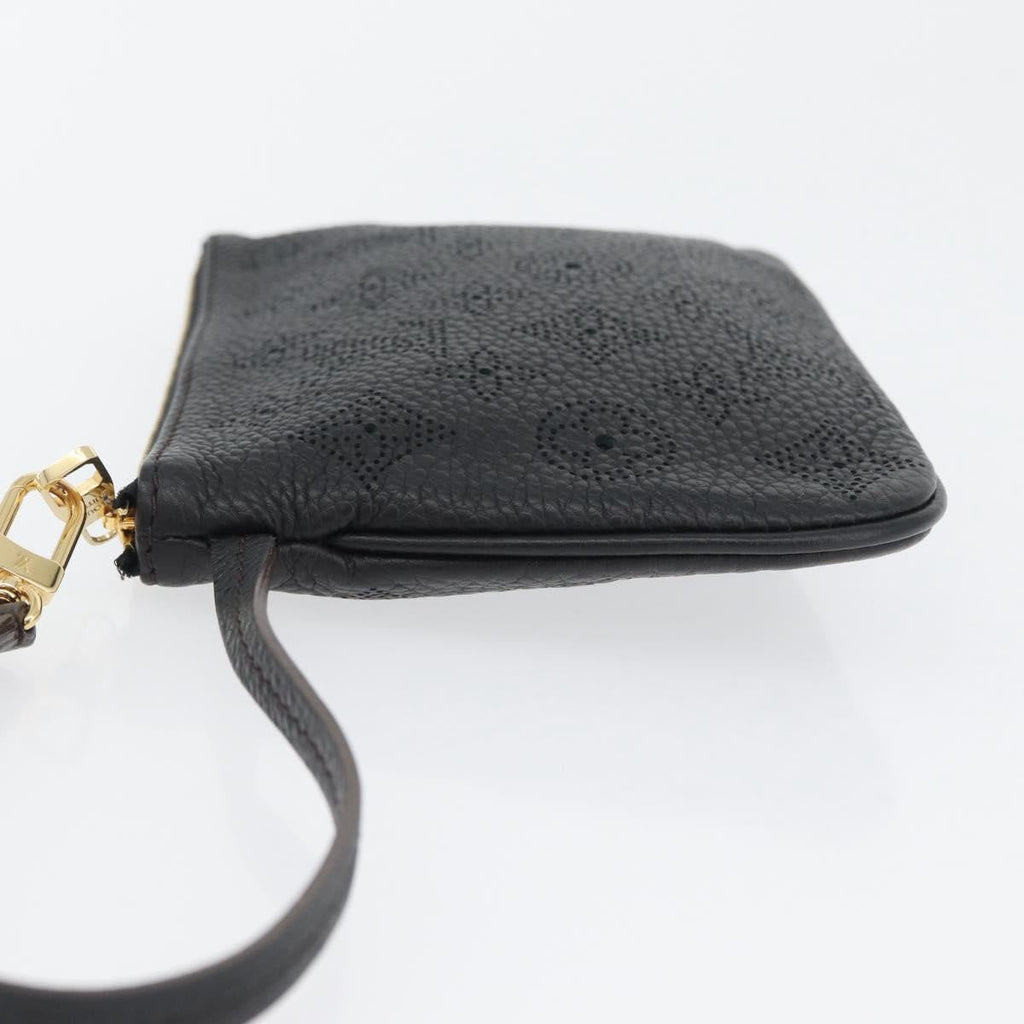 Louis Vuitton Selene Pochette Mahina Leather Black Leather Clutche & Pouche Bag