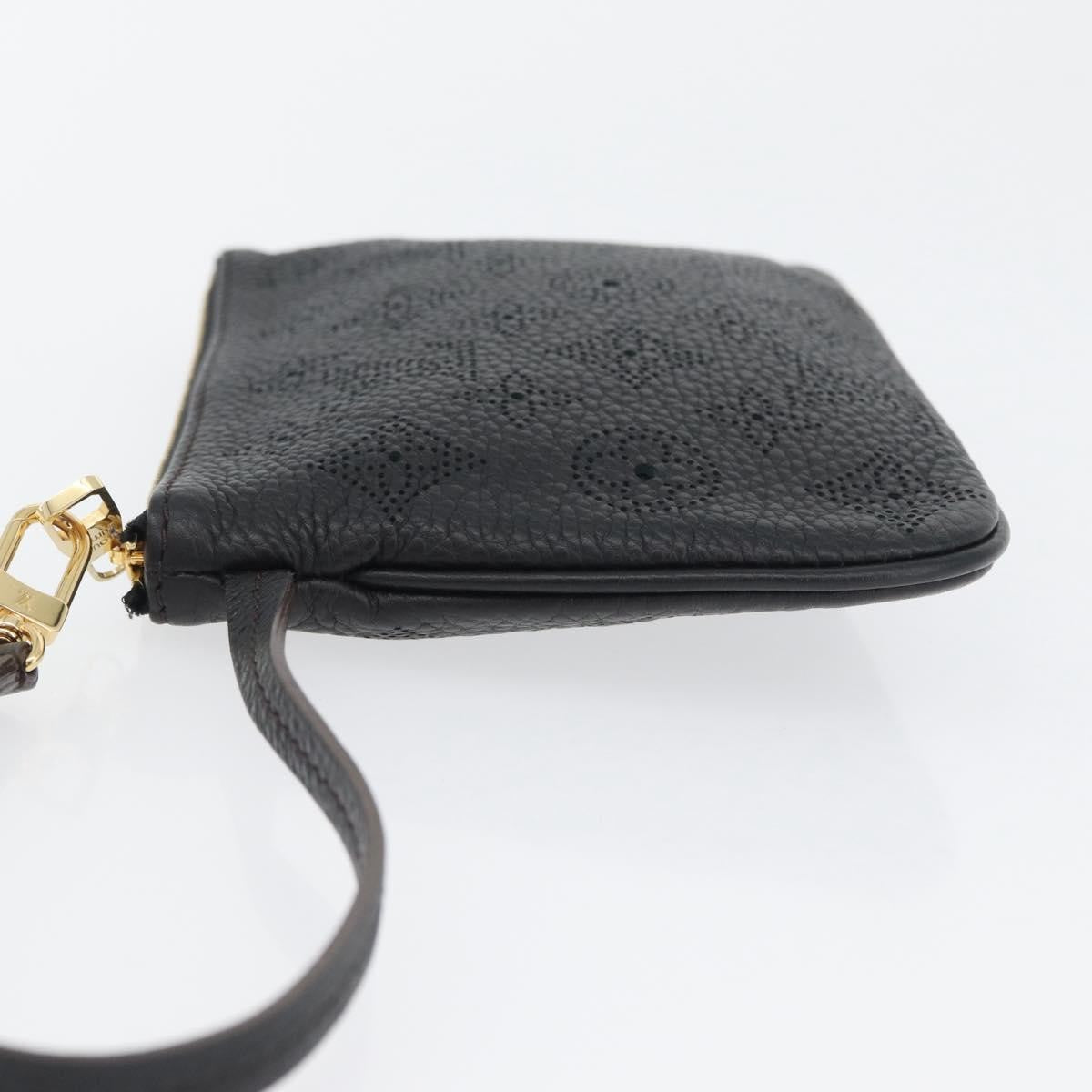 Louis Vuitton Selene Pochette Mahina Leather Black Leather Clutche & Pouche Bag