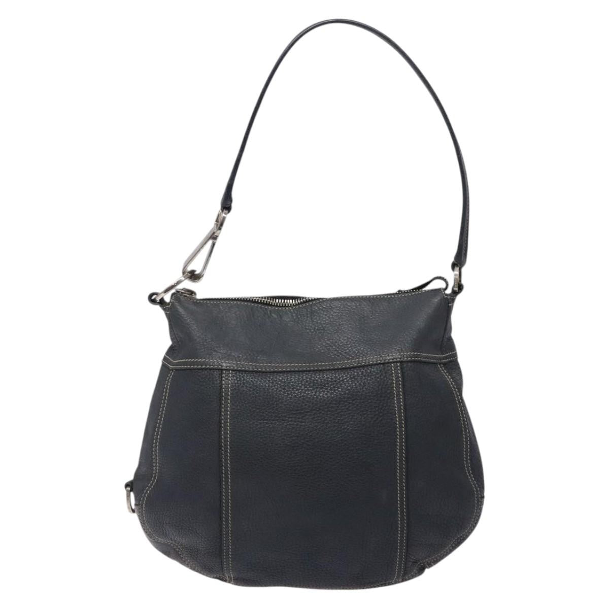 Prada Vintage Shoulder Bag Leather Navy Leather Shoulder Bag Bag