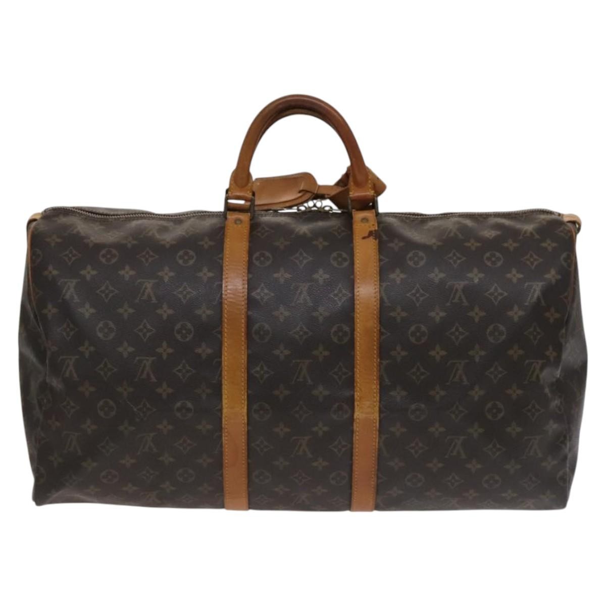 Louis Vuitton Keepall Bag Monogram Canvas Brown Canvas Bag