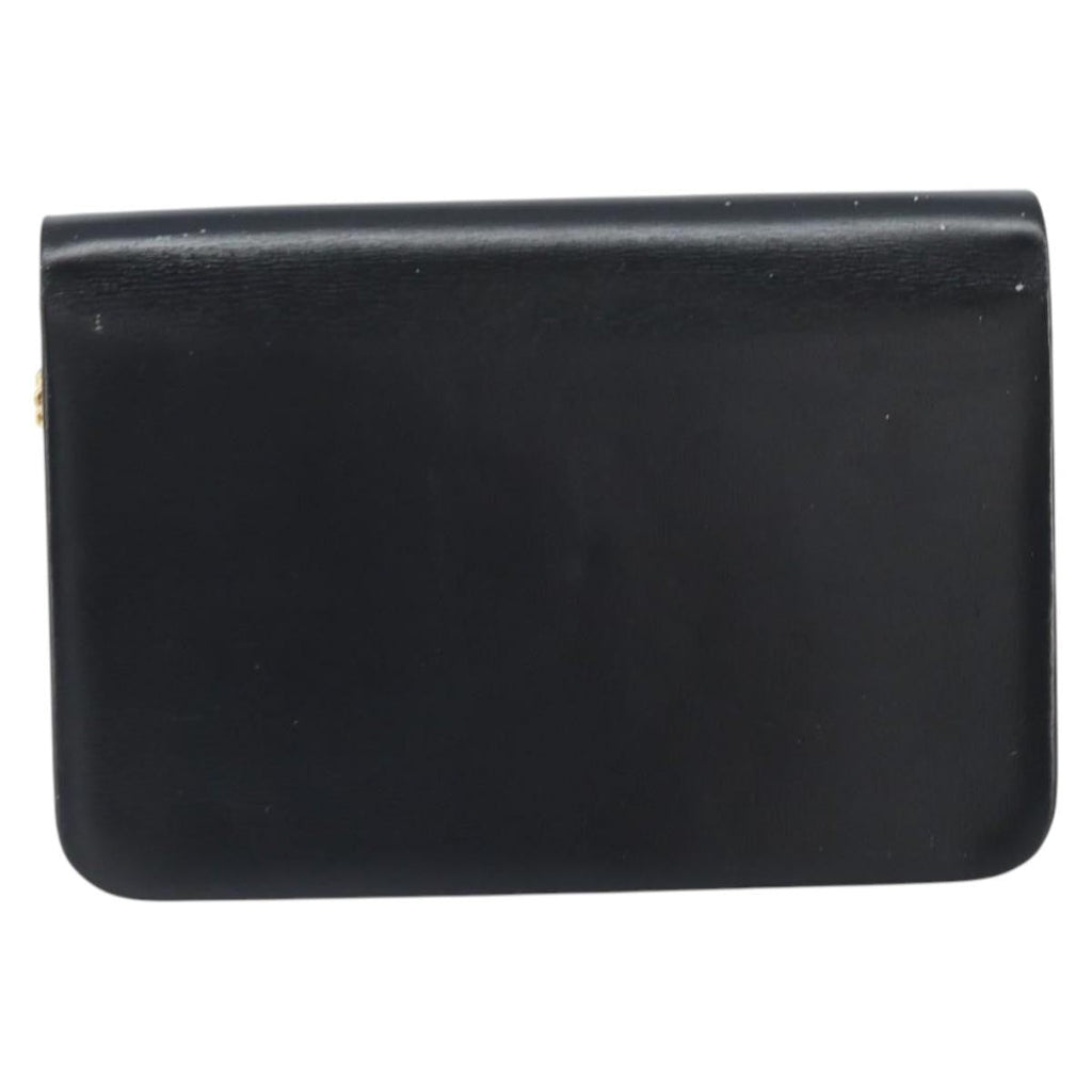 Christian Dior Vintage Cd Chain Flap Shoulder Bag Leather Black Leather Shoulder Bag Bag (Pre-Owned)