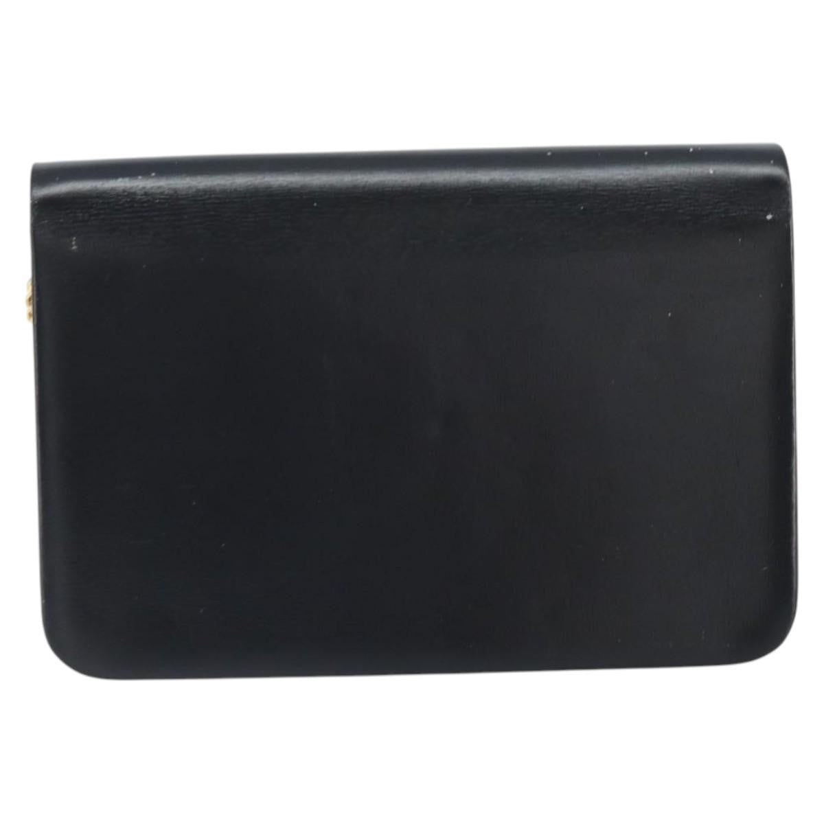 Christian Dior Vintage Cd Chain Flap Shoulder Bag Leather Black Leather Shoulder Bag Bag (Pre-Owned)