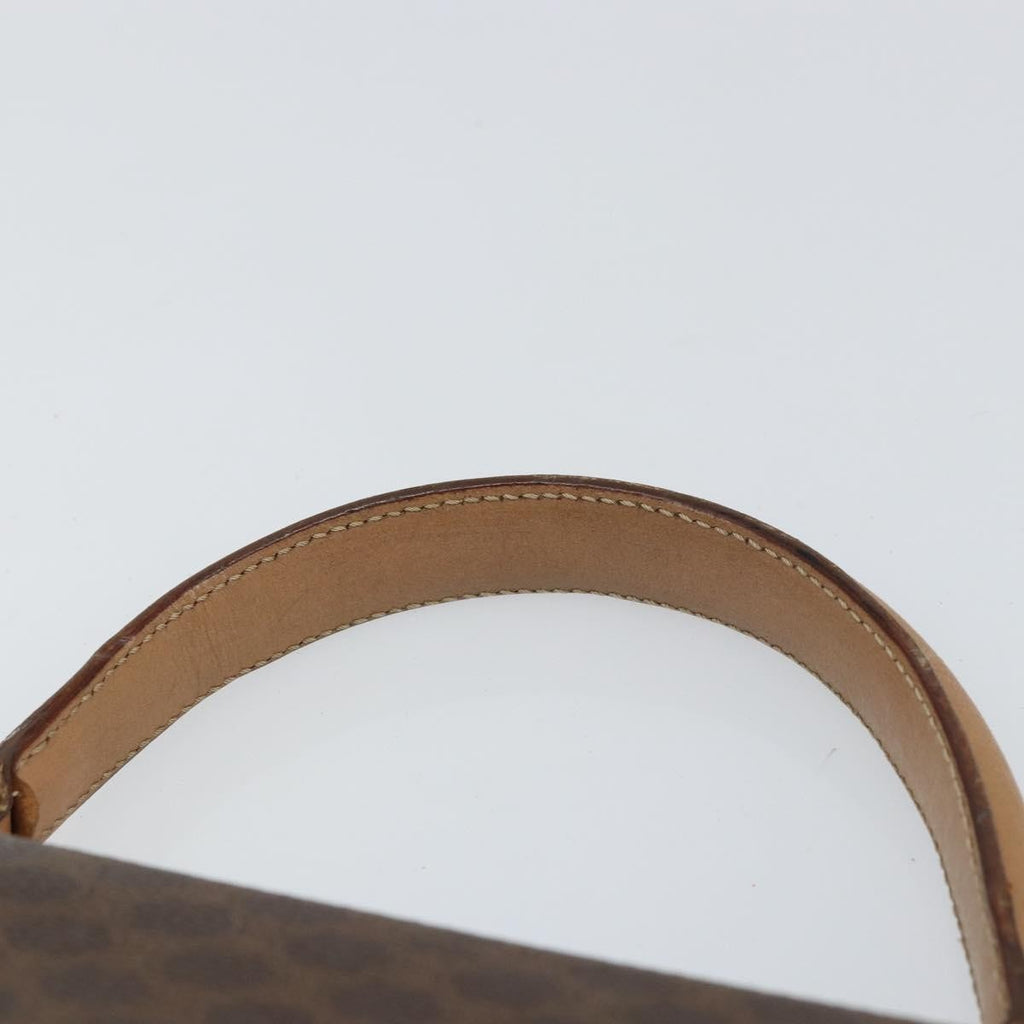 Celine Vintage Macadam Handbag Canvas Brown Pvc Handbag