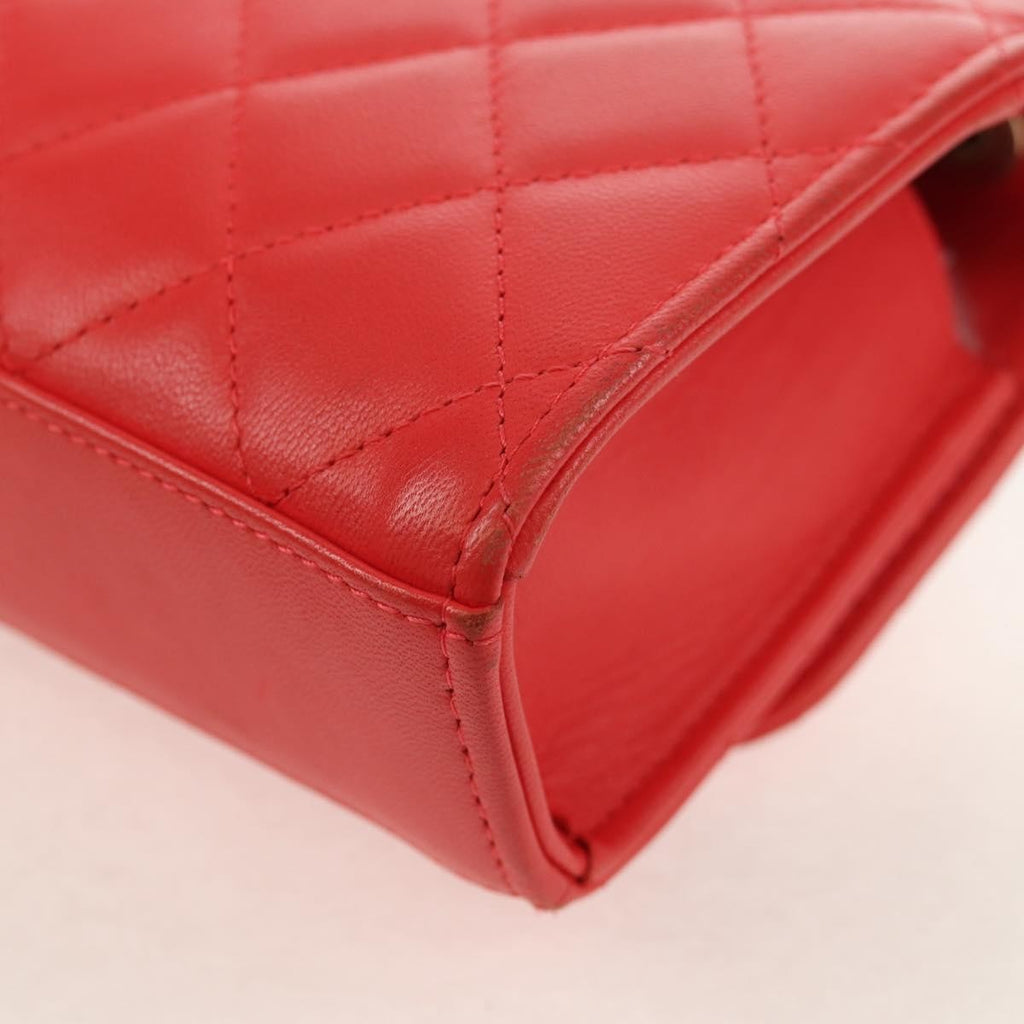Chanel Trendy Cc Clutch With Chain Quilted Lambskin Red Leather Clutche & Pouche Bag