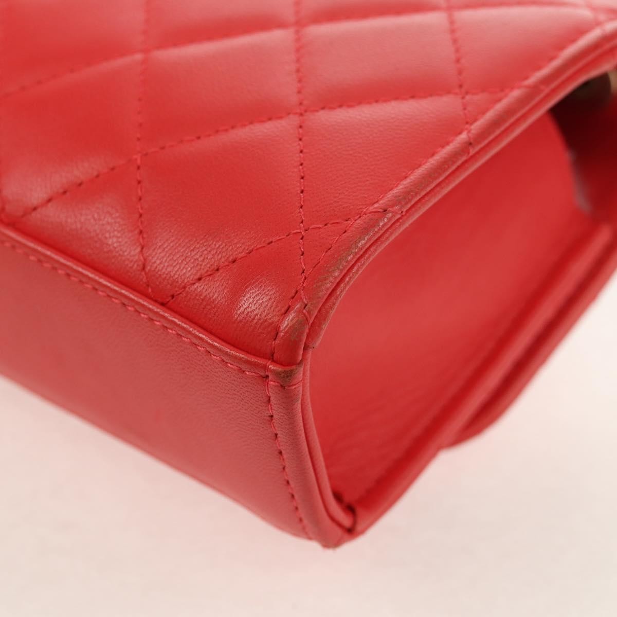 Chanel Trendy Cc Clutch With Chain Quilted Lambskin Red Leather Clutche & Pouche Bag