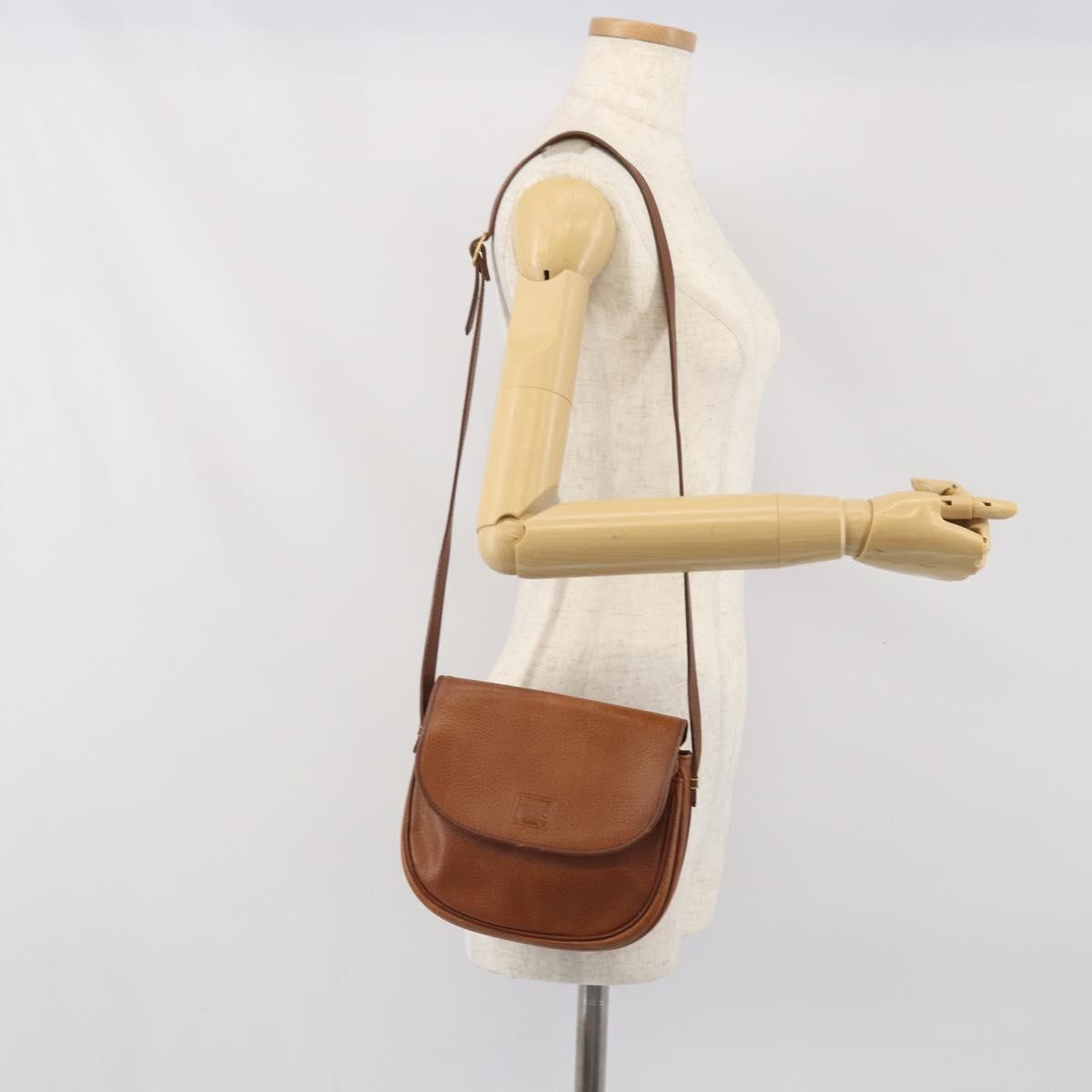 Burberry Vintage Shoulder Bag Leather Brown Leather Shoulder Bag