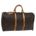 Louis Vuitton Keepall Bag Monogram Canvas Brown Canvas Bag