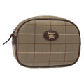 Burberry Nova Check Pochette Canvas Beige Canvas Clutche & Pouche Bag