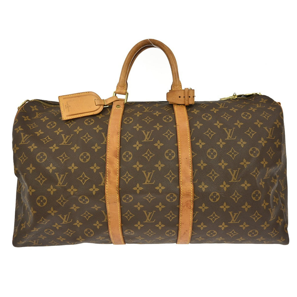 Louis Vuitton Keepall Bandouliere Bag Monogram Canvas Brown Canvas Travel Bag