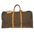 Louis Vuitton Keepall Bandouliere Bag Monogram Canvas Brown Canvas Travel Bag