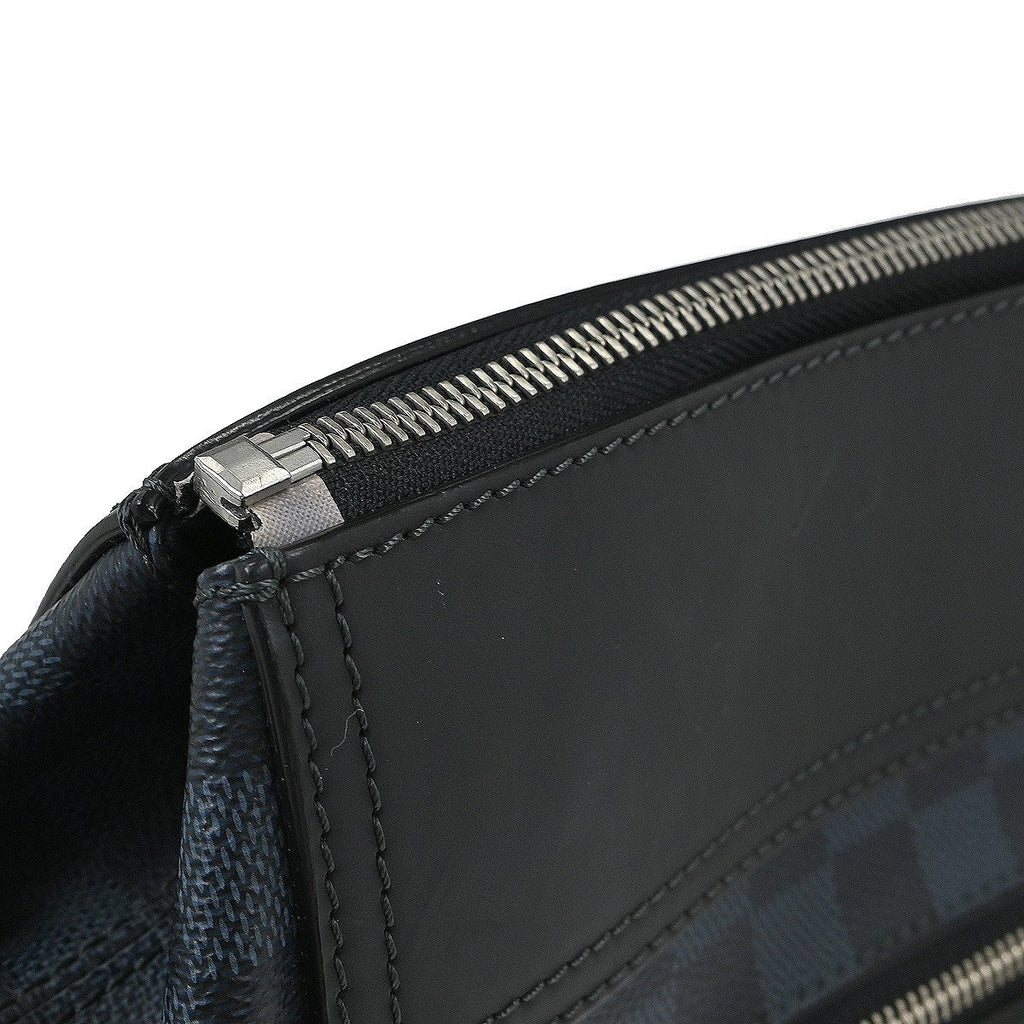 Louis Vuitton Greenwich Messenger Bag Damier Cobalt Black Canvas Shoulder Bag