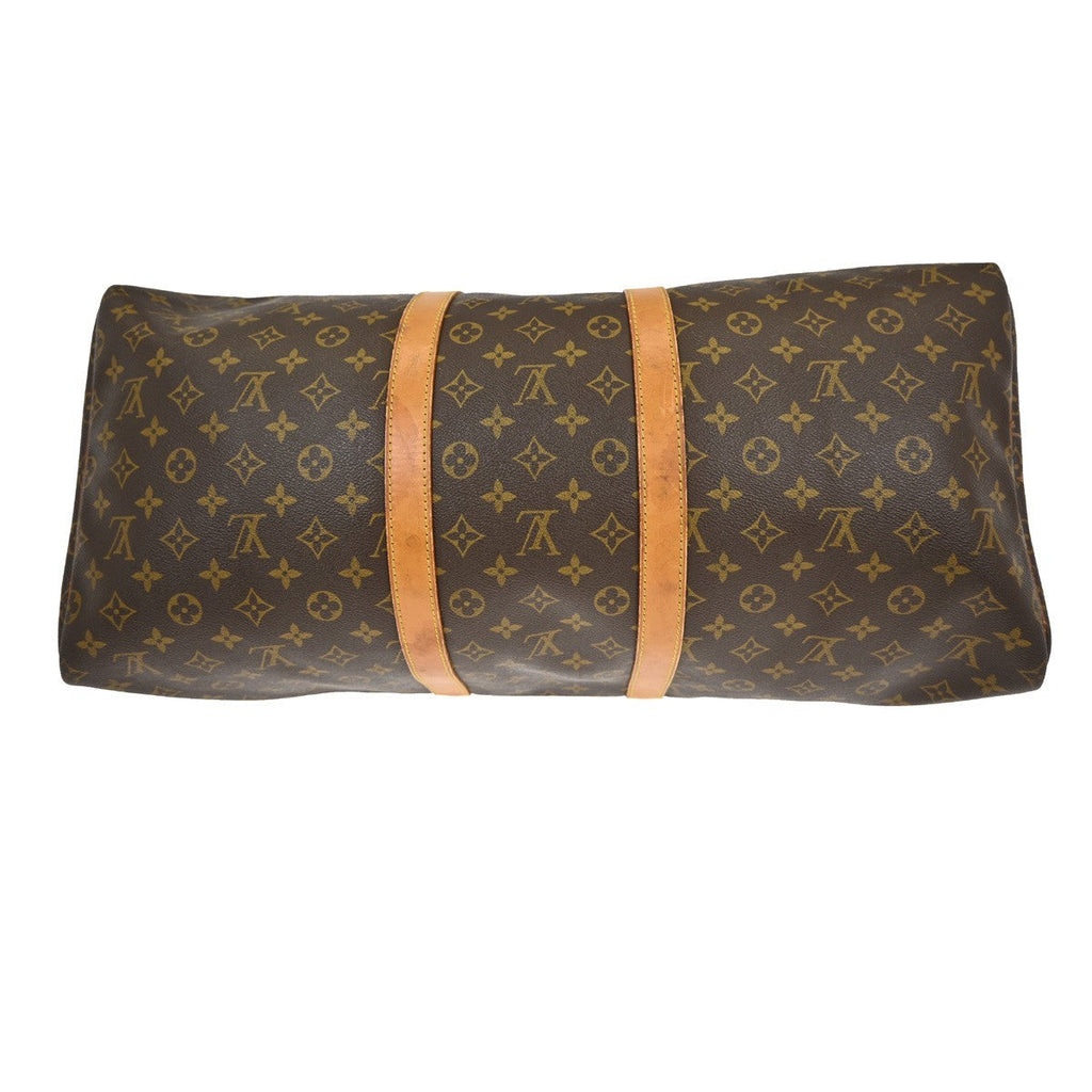 Louis Vuitton Keepall Bag Monogram Canvas Brown Canvas Travel Bag