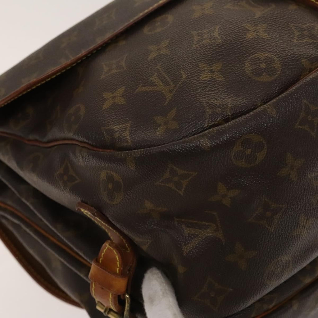 Louis Vuitton Saumur Handbag Monogram Canvas Brown Canvas Shoulder Bag