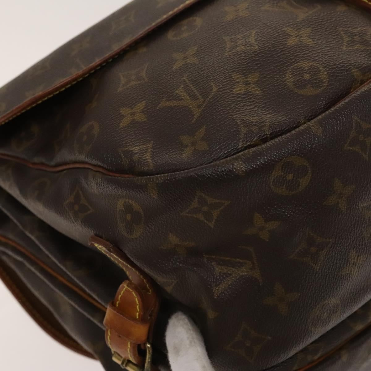 Louis Vuitton Saumur Handbag Monogram Canvas Brown Canvas Shoulder Bag