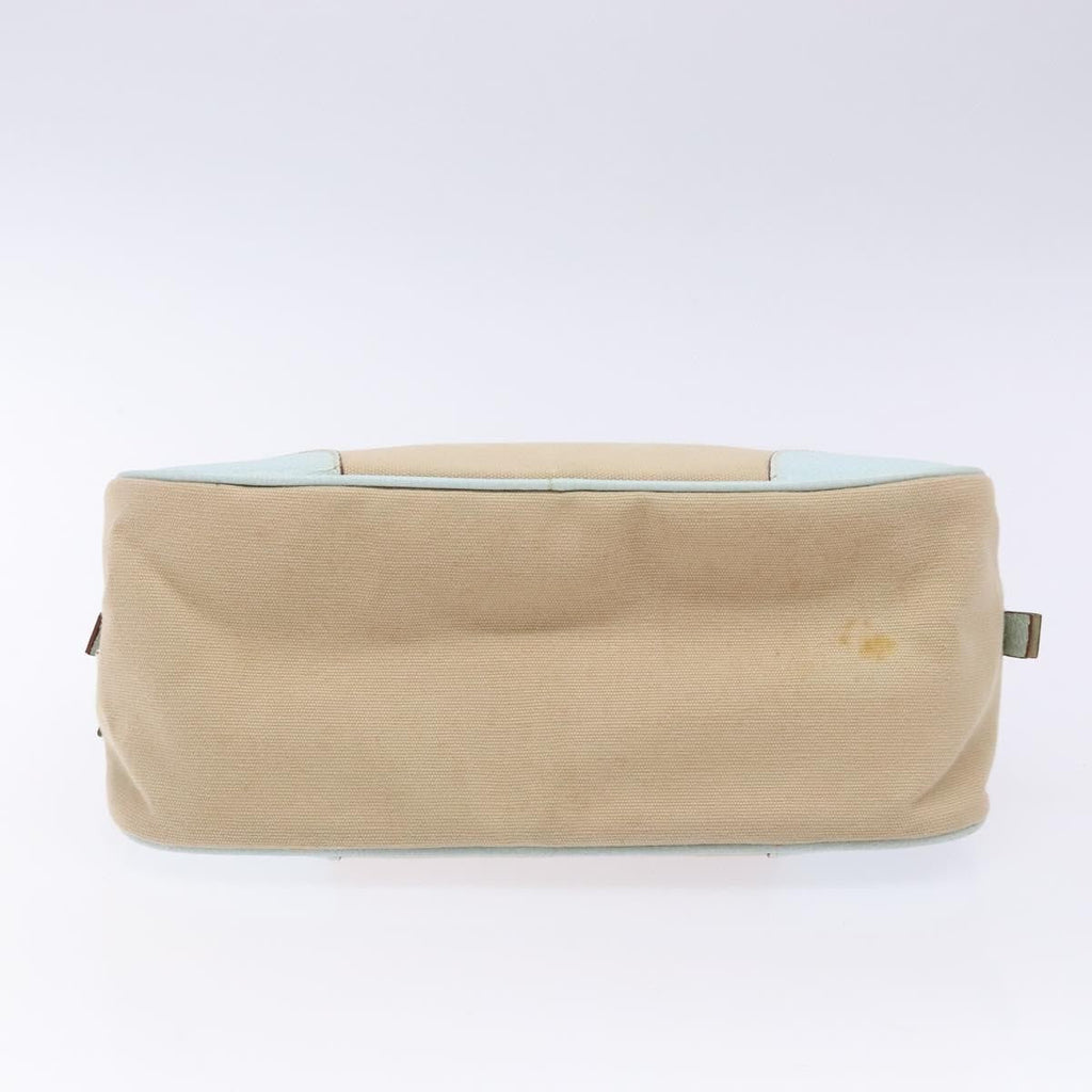Prada Bauletto Bag Canvas With Leather Beige Canvas Bag