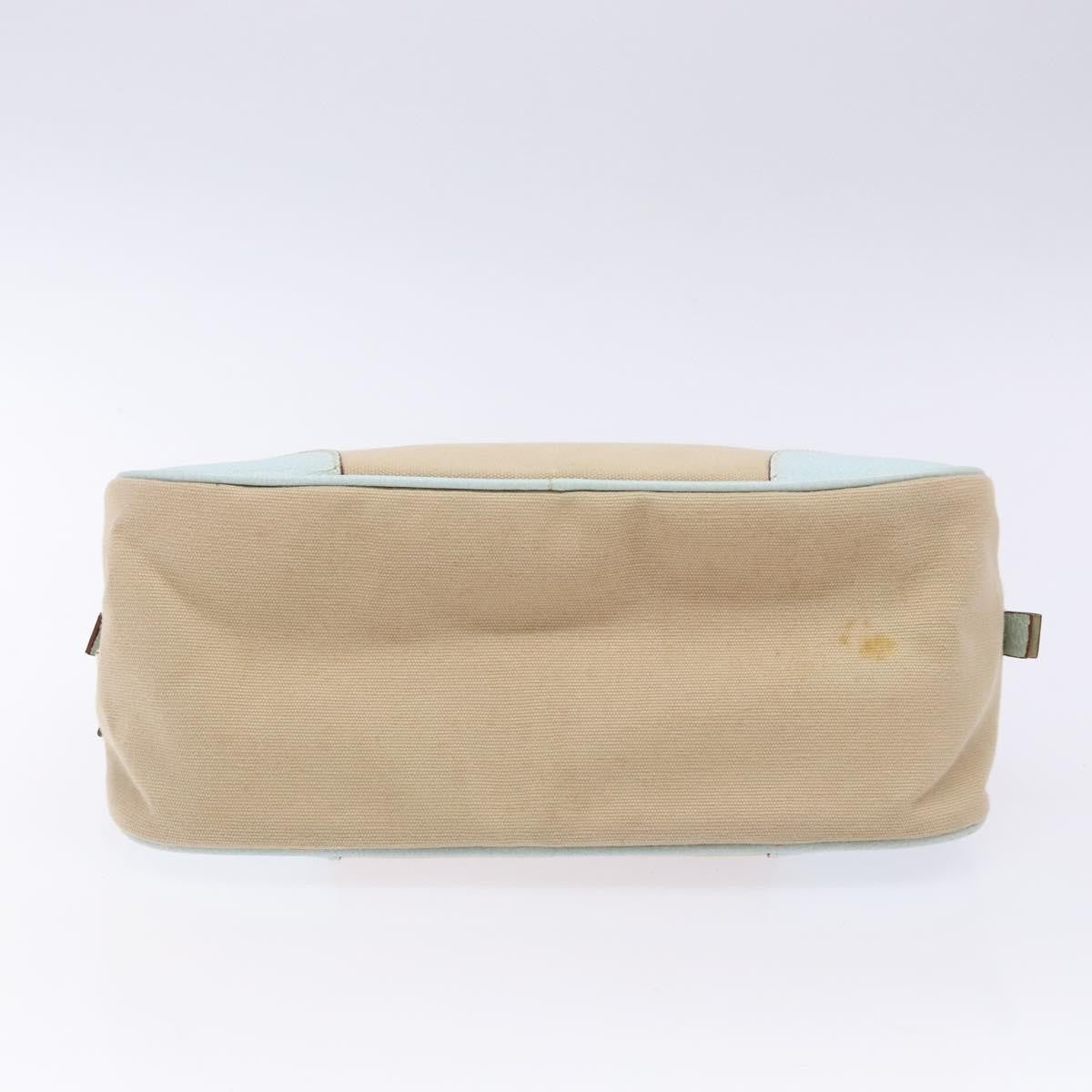 Prada Bauletto Bag Canvas With Leather Beige Canvas Bag