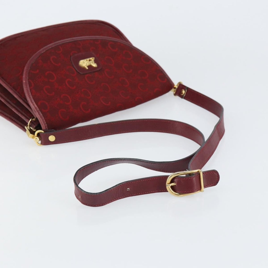 Celine C Sulky Shoulder Bag Canvas Red Canvas Shoulder Bag Bag
