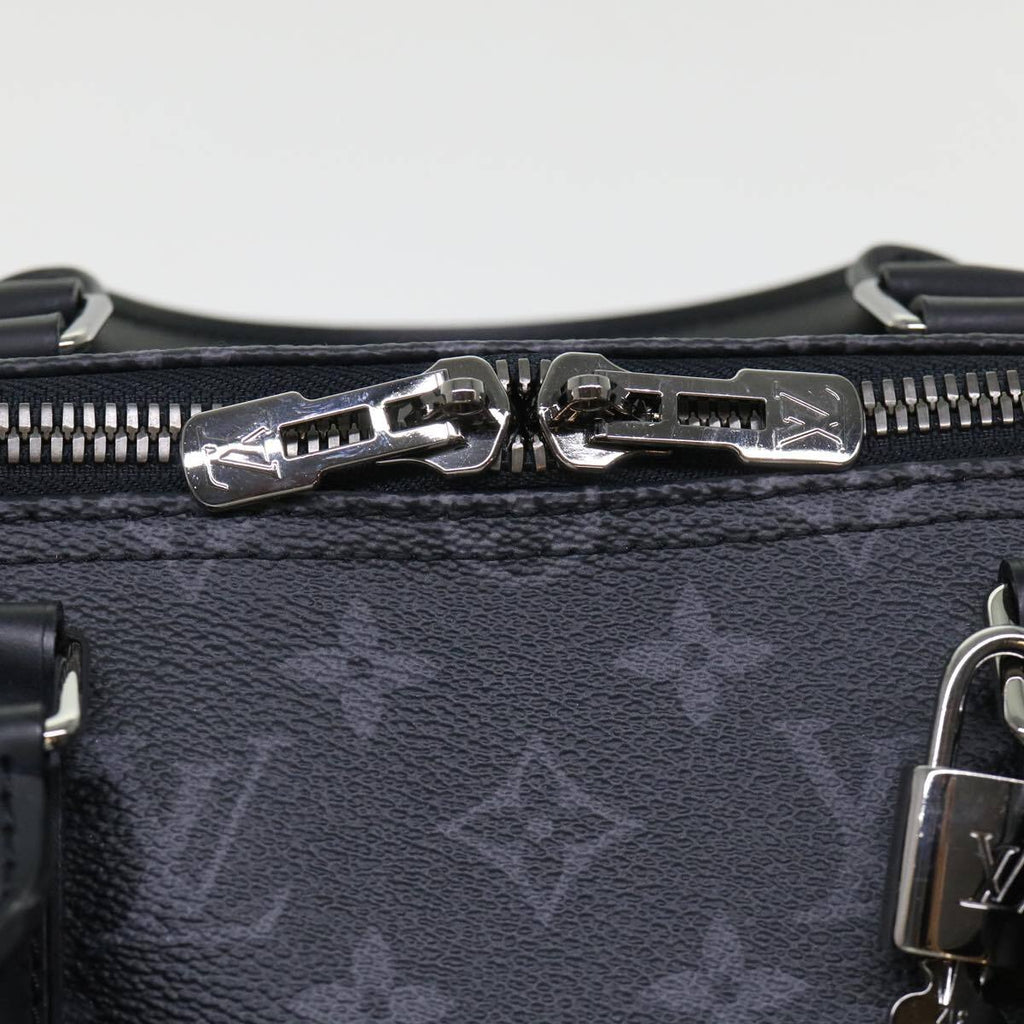 Louis Vuitton Keepall Bandouliere Bag Monogram Eclipse Split Canvas Black Canvas Bag
