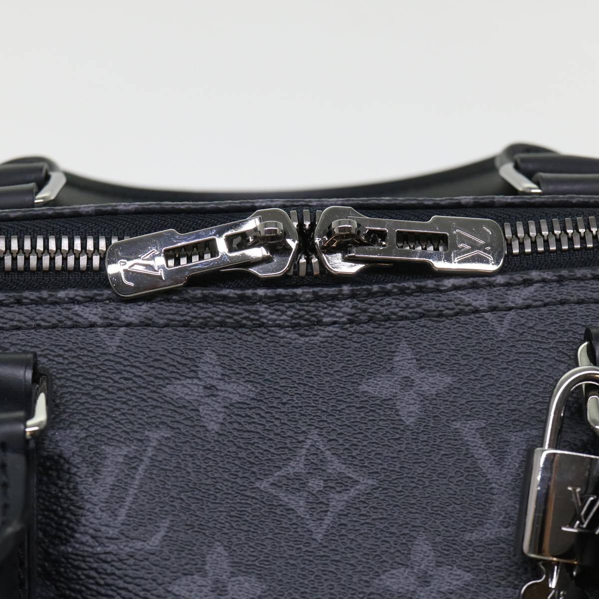 Louis Vuitton Keepall Bandouliere Bag Monogram Eclipse Split Canvas Black Canvas Bag
