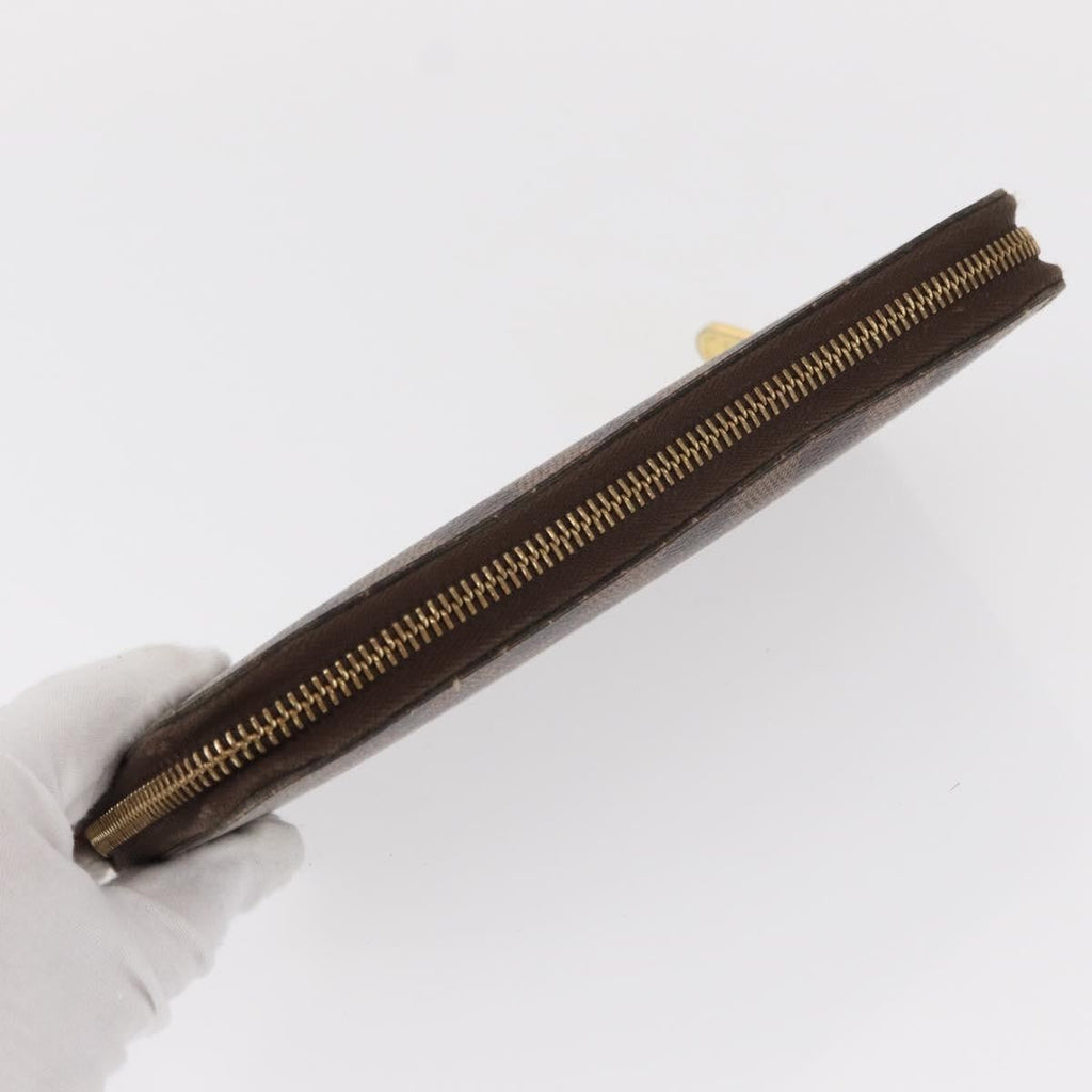 Louis Vuitton Zippy Wallet Nm Damier Brown Canvas Wallets Accessory