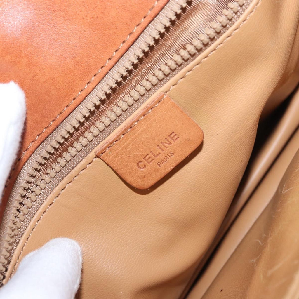 Celine Vintage Shoulder Bag Canvas Brown Canvas Shoulder Bag Bag