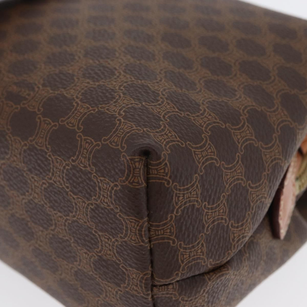 Celine Macadam Pochette Canvas And Leather Brown Canvas Clutche & Pouche Bag