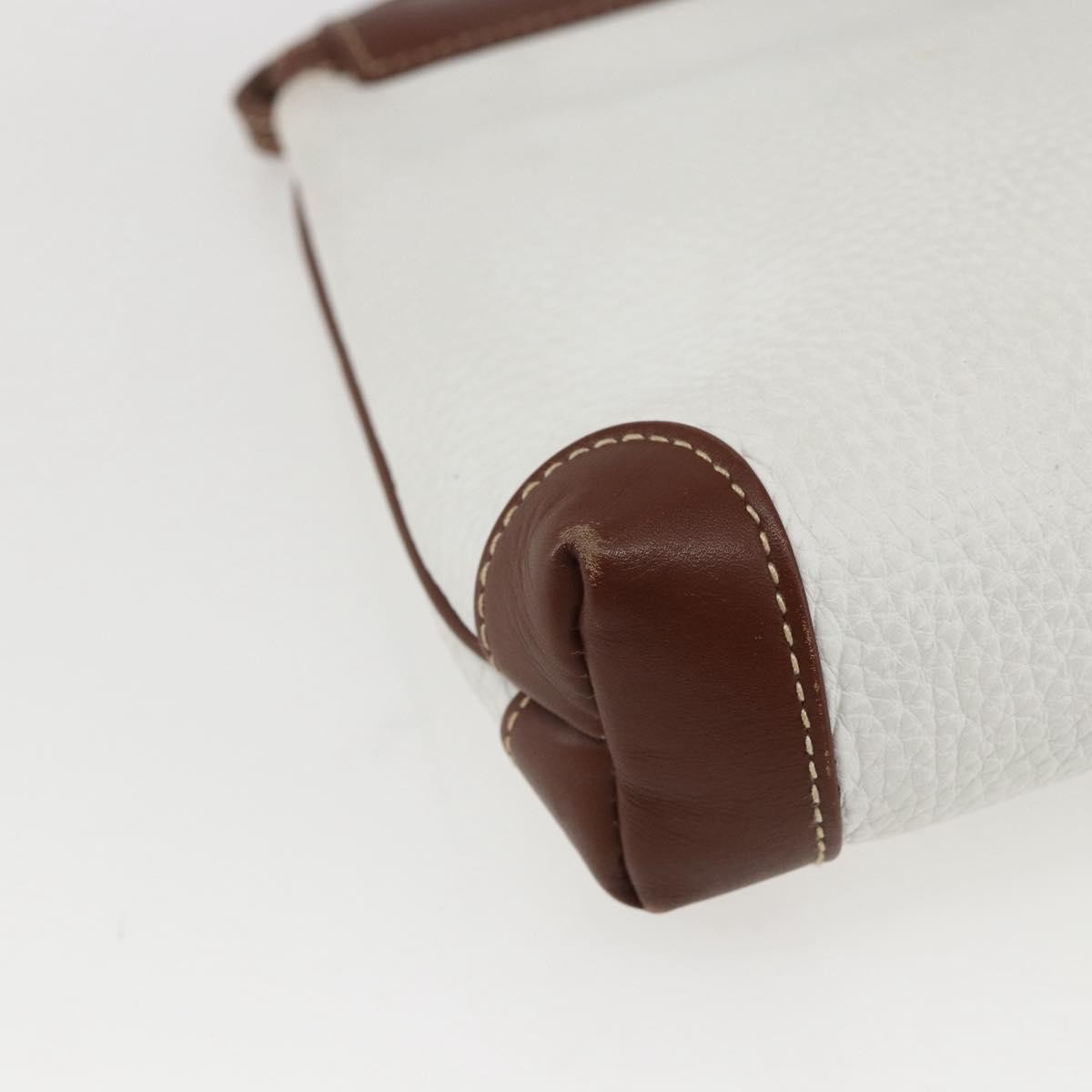 Gucci Vintage Shoulder Bag Leather White Leather Shoulder Bag Bag (Pre-Owned)