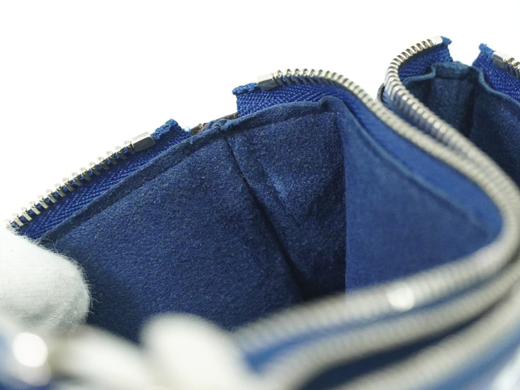 Louis Vuitton Double Zip Pochette Limited Edition Escale Monogram Giant Blue Canvas Shoulder Bag